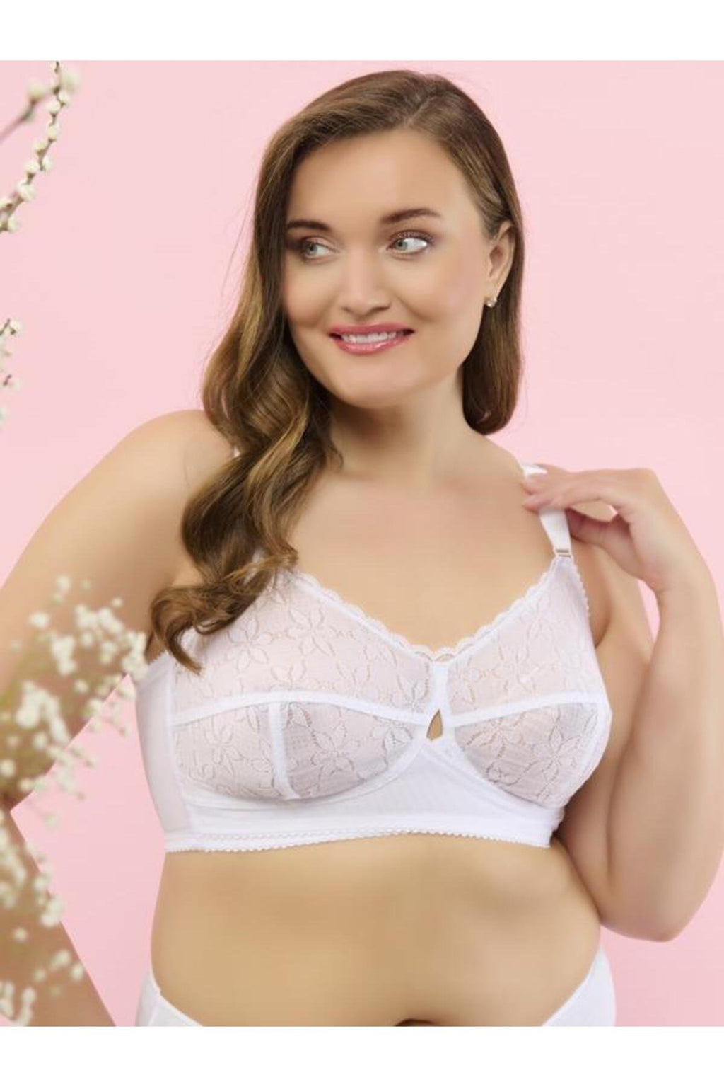2 Beden Küçültücü ve Toparlayıcı Balensiz (Telsiz) Kutulu Dantelli Sütyen Cup'sız 1350
