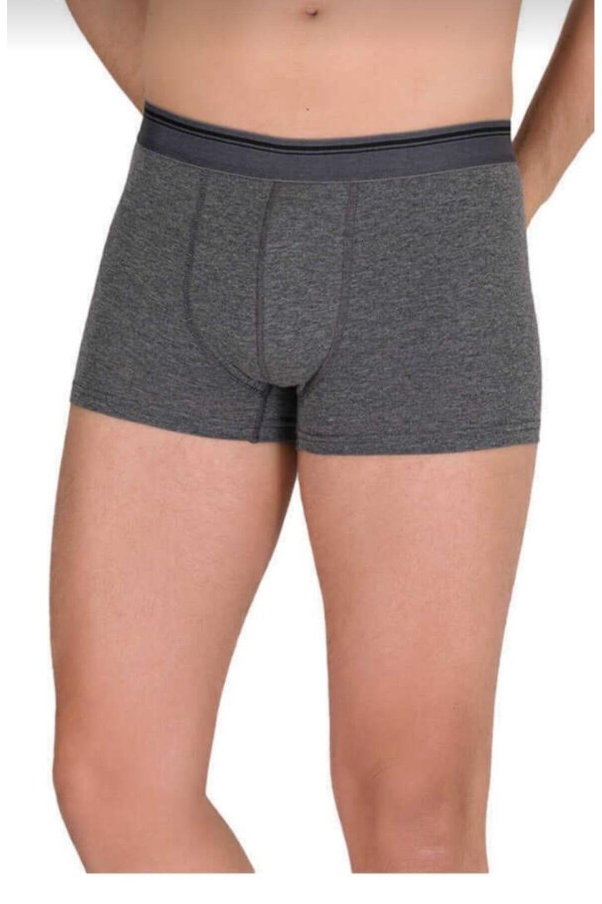 1097 Beyaz 6'lı Paket Likralı Boxer 1097 Beyaz