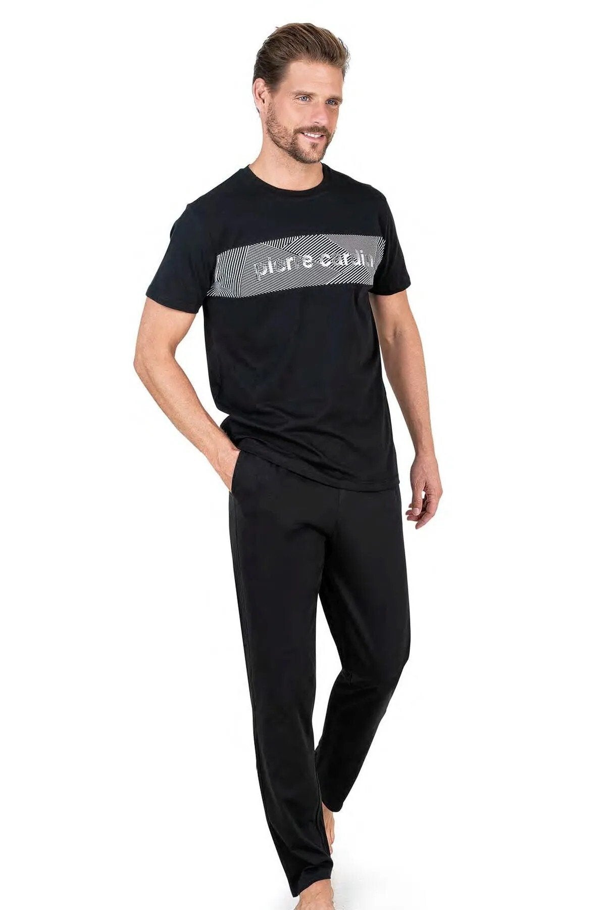 Erkek Kısa Kollu Penye Pijama Takımı