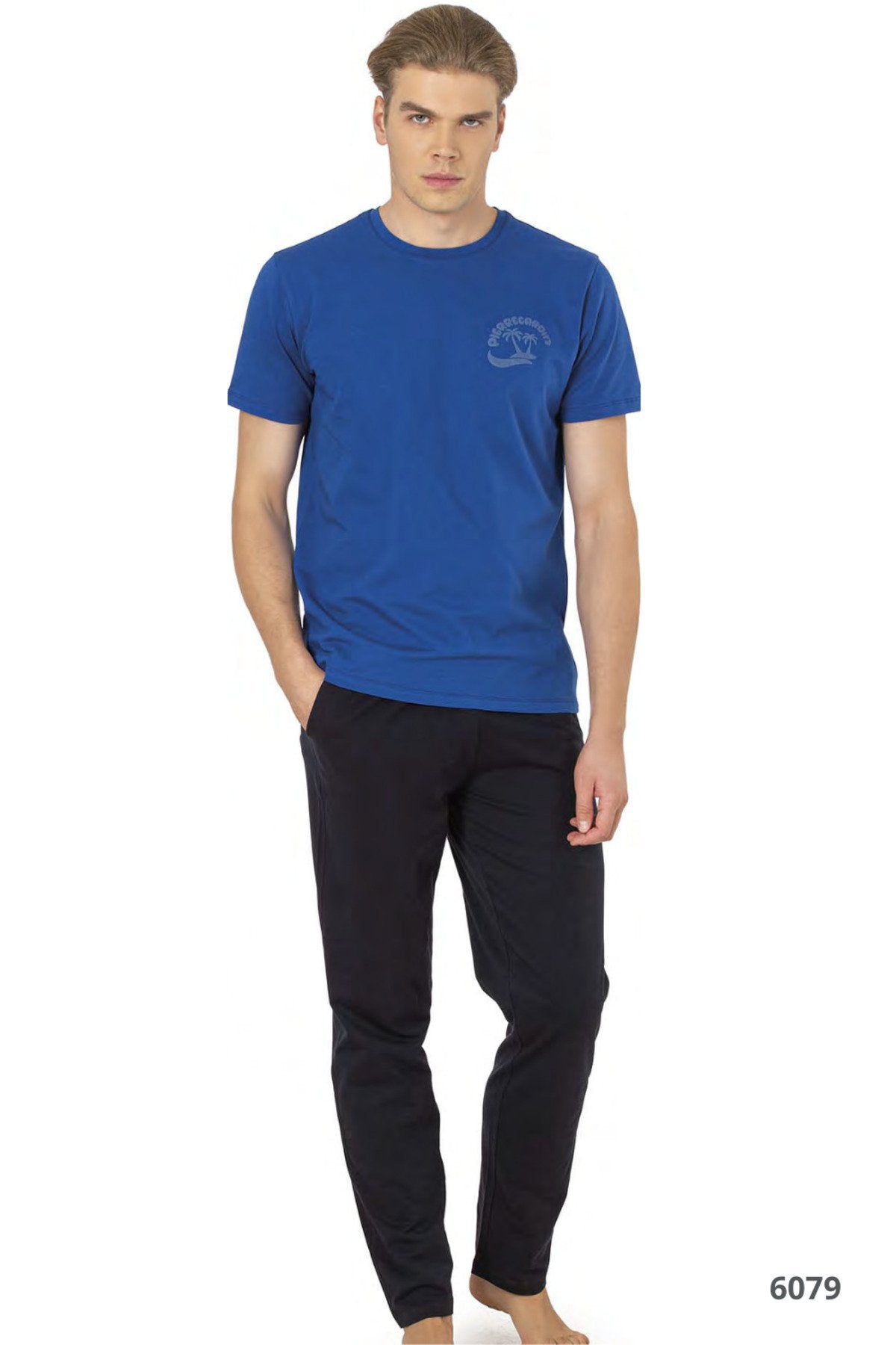 2025 İlkbahar-Yaz Erkek Kısa Kollu Ev giyim Pijama Takımı CH.PC.01.60.79