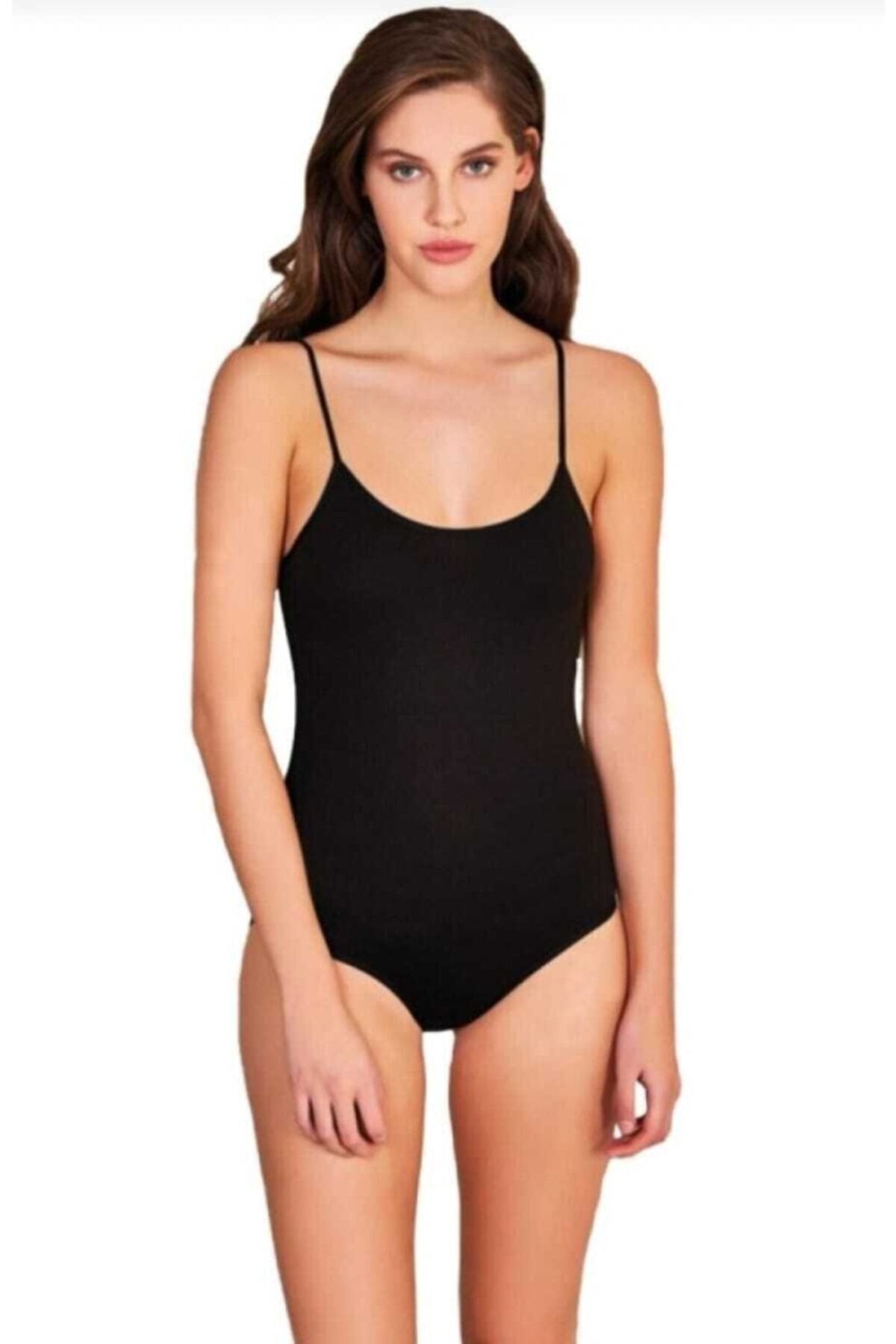 2081 Kadın İp Askılı Likralı Çıtçıt kapamalı Zıbın 3 Lü Paket