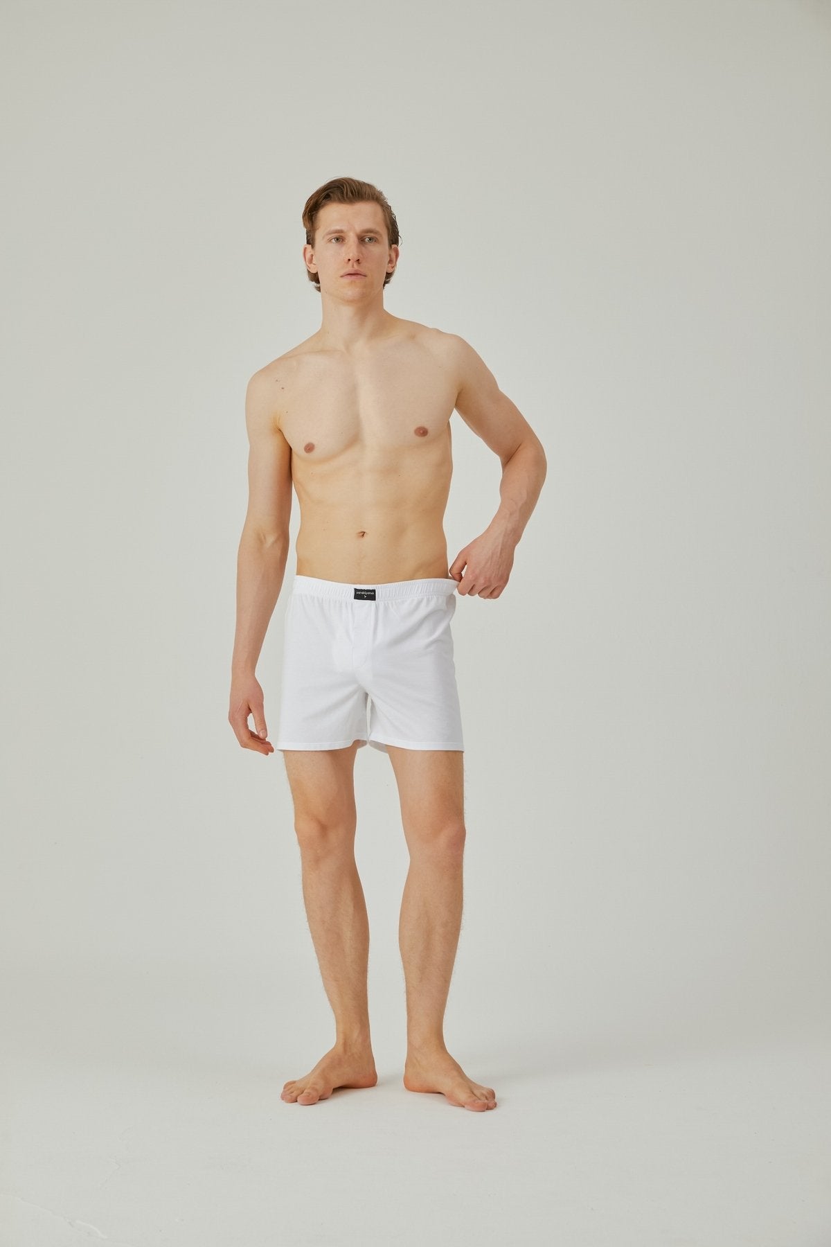 Erkek Koyu Lacivert Uzun Boy Boxer