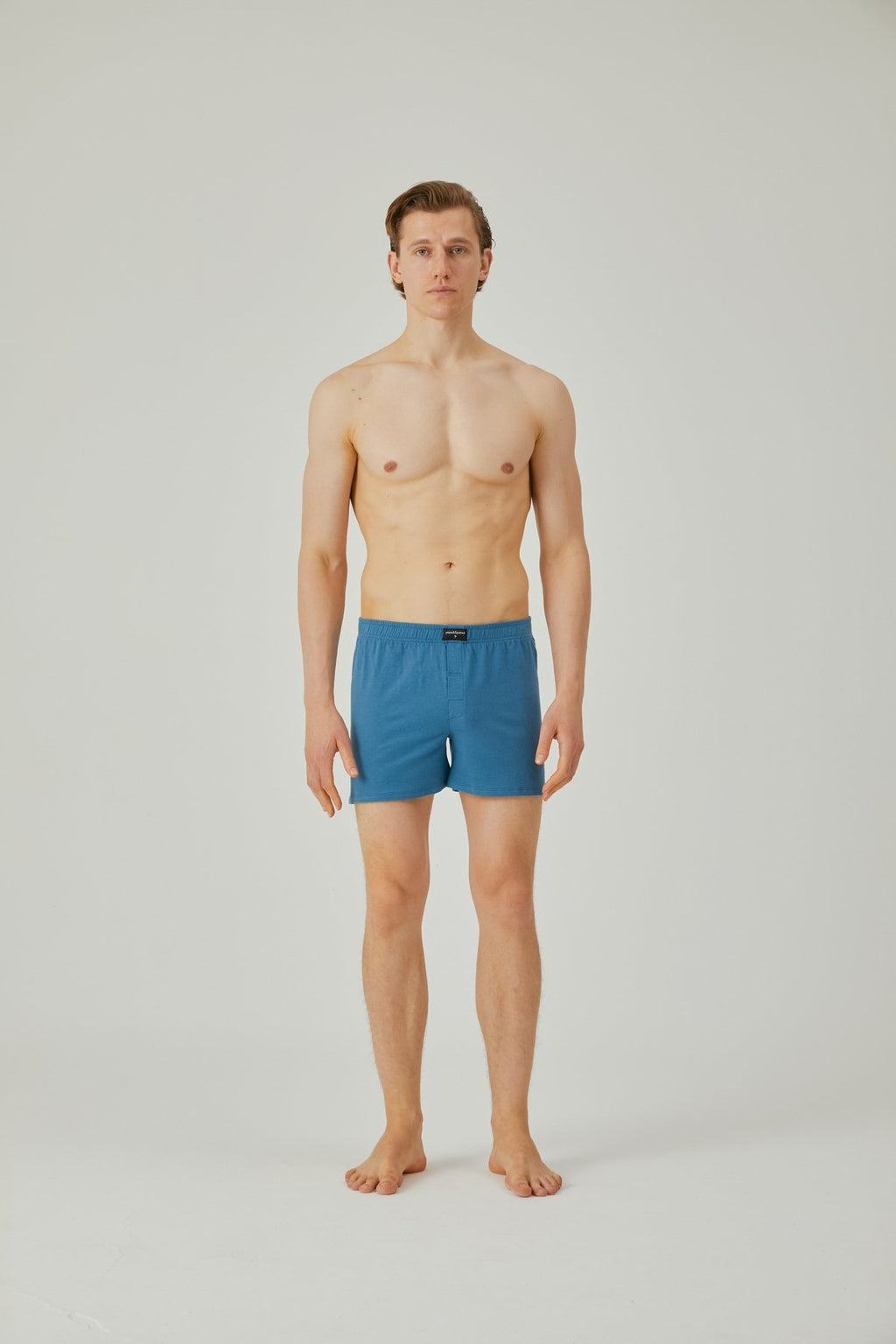 Erkek Koyu Lacivert Uzun Boy Boxer